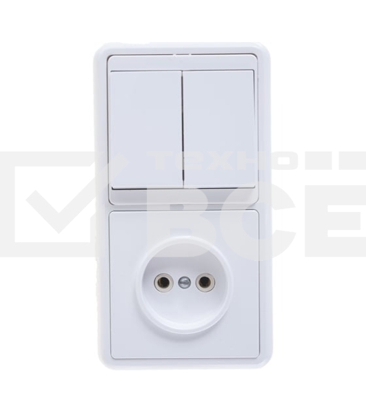 Блок Кунцево Бэлла БКВР-038 (2-кл. выкл. + розетка) 5827