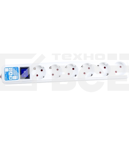 Сетевой фильтр PowerCube, PC PRO, 5м, 6р, бел. 16А, SPL6-16-P-5M