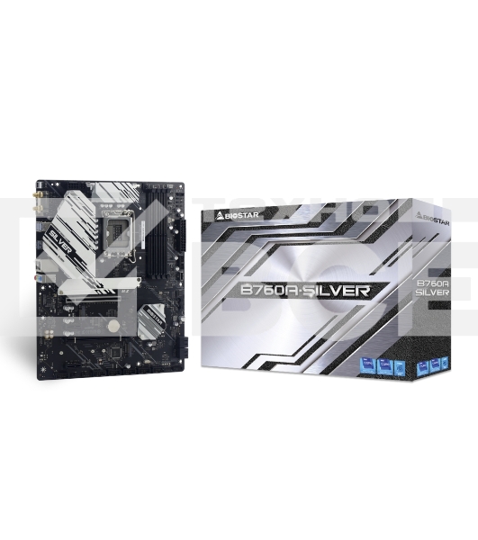 Материнская плата Biostar B760A-SILVER, LGA 1700, Intel B760, 4xDDR5, 4xSATA, 3xM.2, 1xPCIe 5.0 x16, 1xPCIe 4.0 x4, 2xPCIe x1, 1xHDMI, 1xDP, 1x 2.5Gb LAN, 5xUSB-A 3.2 Gen 2, 2xUSB-A 2.0, 1xUSB-C 3.2 Gen 2, 3x3.5 мм, 7.1, ATX