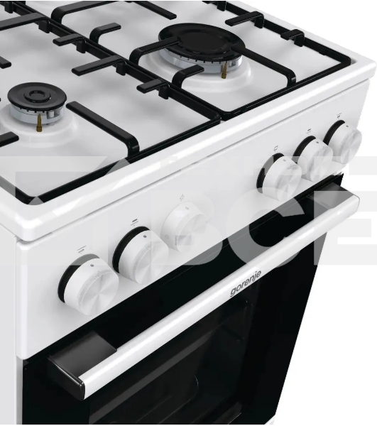 Плита газовая Gorenje GG5A10WH белый, конфорок 4 газовых, духовка 70 л, 50 см x 85 см x 59.4 см