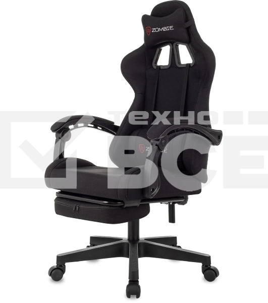Кресло игровое Zombie Shadow черный Neo Black с подголов. крестов. пластик подст.для ног пластик черный