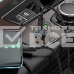 Автомобильная зарядка HOCO Z47A прозрачный 1xUSB-1xUSB-C, 3А PD30W QC3.0, черный, фото4