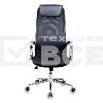 Кресло руководителя Бюрократ KB-9N/BLACK черный TW-01 TW-11 сетка крестовина хром, фото16