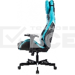 Кресло игровое Knight Thunder 5X черный/голубой эко.кожа крестов. металл, фото30