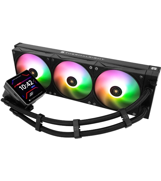 Система жидкостного охлаждения Thermalright Grand Vision 360 ARGB Soc-AM5/AM4/1151/1200/2066/2011/1700 черный 4-pin 29.6dB Al LCD Ret (G-VISION-360-BL-ARGB)