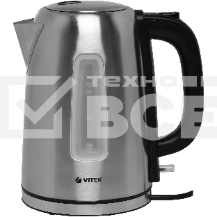 Чайник электрический Vitek VT-1137 1.7л. 2200Вт серебристый матовый корпус: металл