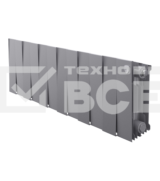 Радиатор биметаллический Royal Thermo PianoForte 200 Серебристый - 12 секц.