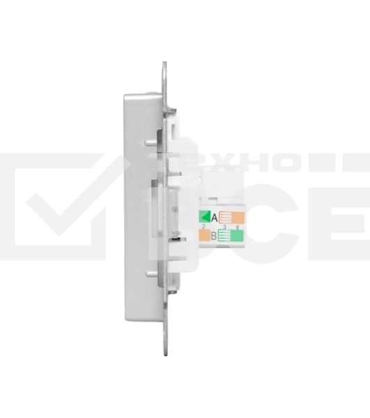 Механизм розетки RJ45 (cat5) EKF UP1-SOA-RJ45-5 алюминий Эпика