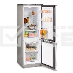 Холодильник Бирюса C418 серебристый металлопласт двухкамерный 125/55л морозилка снизу, фото3