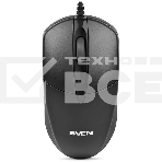 Мышь проводная SVEN RX-112 черный, 800 dpi, USB, кнопки - 3, фото4