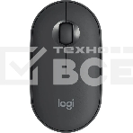 Мышь беспроводная Logitech Pebble M350 графитовый, 1000 dpi, радиоканал, Bluetooth, USB, кнопки - 3, фото 1
