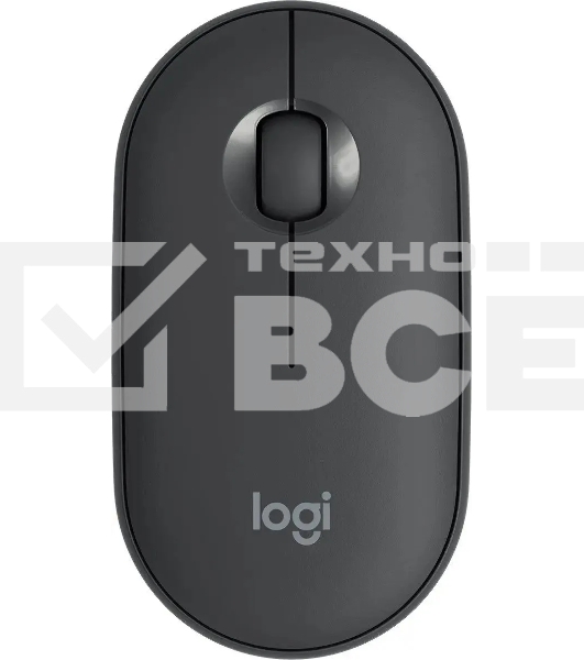 Мышь беспроводная Logitech Pebble M350 графитовый, 1000 dpi, радиоканал, Bluetooth, USB, кнопки - 3