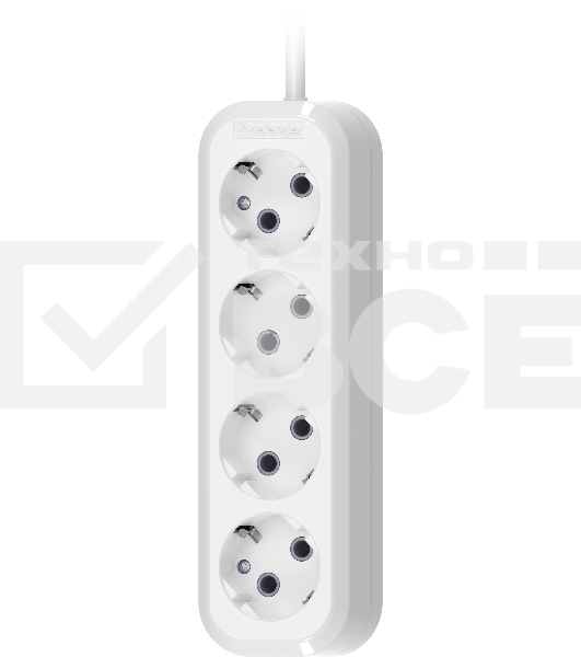 Удлинитель с заземлением Defender R340 16 А, 3 м, заземление