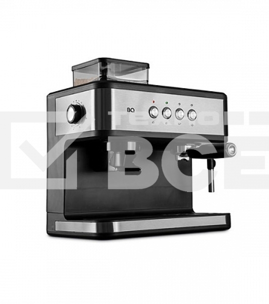 Кофейная станция BQ CM1003 сталь/черный, исп. кофе - зерновой/молотый, 1.5 л, 1150 Вт. 15 Бар.