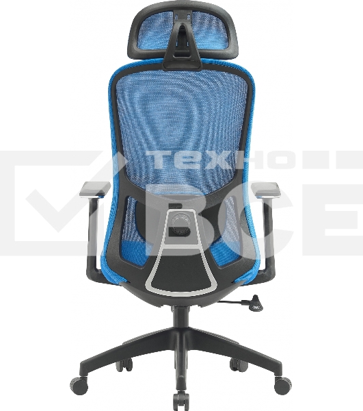 Кресло компьютерное Cactus CS-MC515-BL темно-синий, сиденье темно-синий, сетка/ткань, с подголов. крестов. пластик, пластик черный