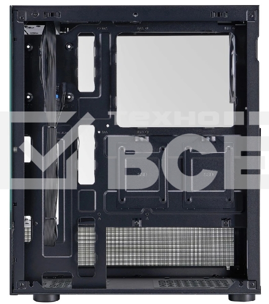 Компьютерный корпус 1STPLAYER MIKU Mi7-A ARGB Black, ATX, 3x120мм ARGB fans