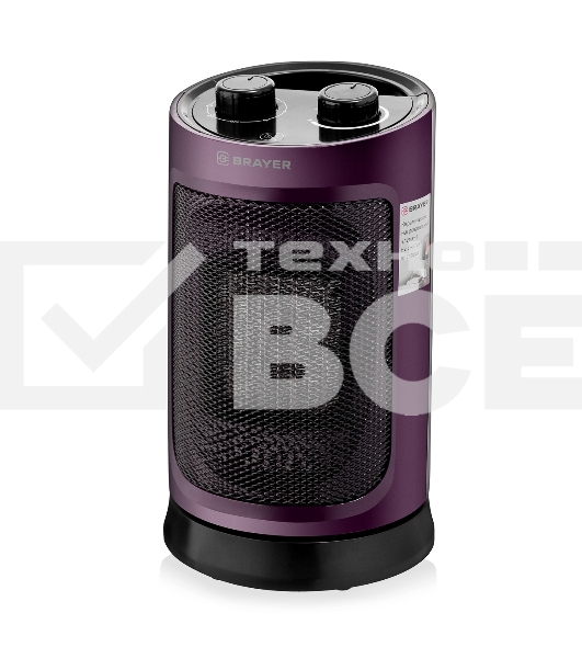 Тепловентилятор 4850BR BRAYER 1500 Вт, площ 15 кв.м., 3 уров.мощ, руч.упр.вращ корп 60 °