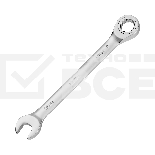 Ключ комбинированный трещоточный Denzel 14707 13 мм, CrV, матовый хром