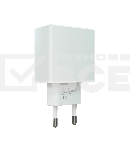 Сетевое зарядное устройство MORE CHOICE (4610196408632) NC60 1USB-C 3.0A PD 20W быстрая зарядка белый