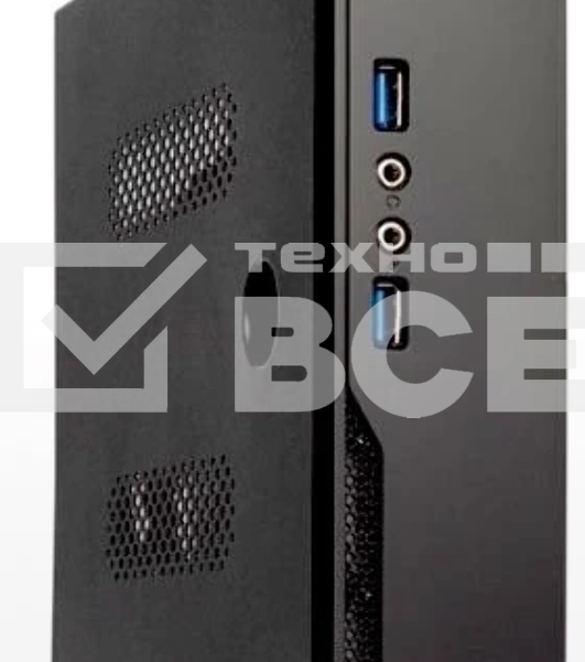 Компьютерный корпус с внешним блоком питания 120Вт. Сase Foxline mITX 120W ext., DC-converter, 2xUSB 3.0, 1x40ммFan, Black, VESA, powercord