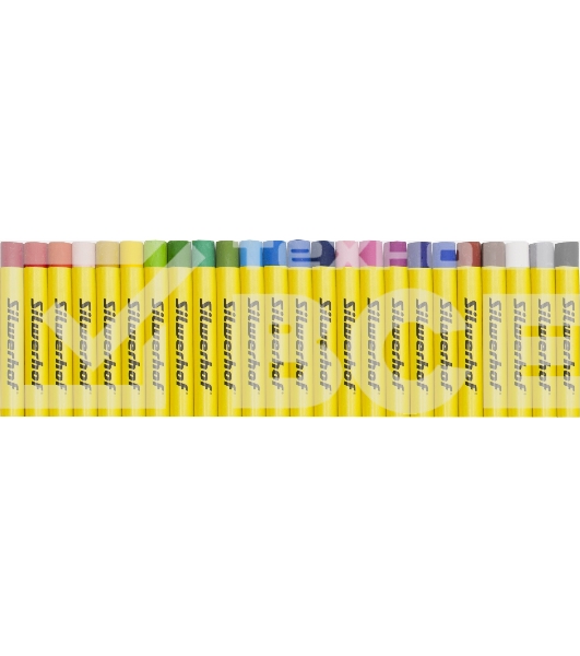 Масляная пастель Silwerhof Create, круглые, 24 цвета, длина 70мм, диаметр 10мм, картонная коробка