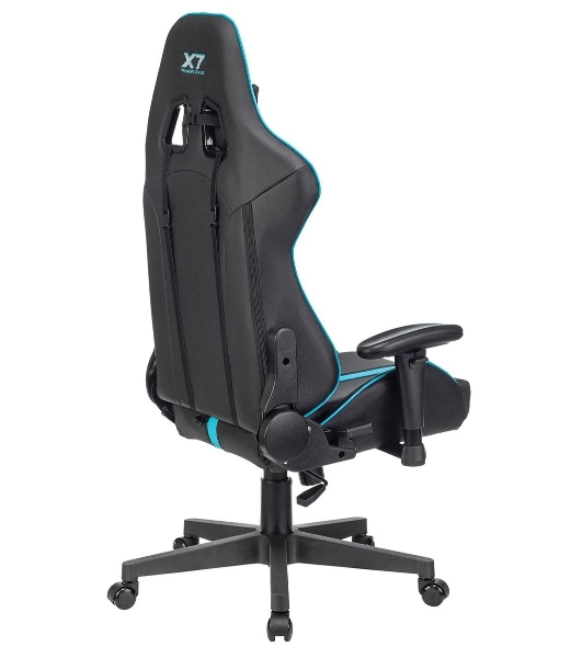 Кресло игровое A4Tech X7 GG-1200 черный/голубой искусственная кожа крестовина пластик