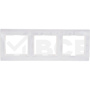 Рамка Iek EMK30-K01-DM РГ-3-КБ 3местн. горизонт. КВАРТА (белый)