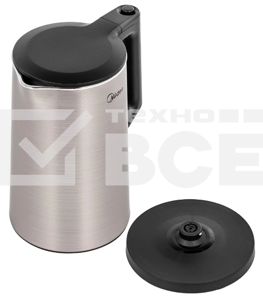 Чайник электрический Midea MK-8064 Объем: 1,7 л Двойной корпус из нержавеющей стали Цельная колба Не нагревающиеся стенки Низкий уровень шума Мощность: 2200 Вт Скрытый нагревательный элемент Автоматический и ручной выключатель Место для хранения шнура Вращающийся на 360°корпус Многоразовый фильтр от накипи Безопасное и плавное открытие крышки Защита от перегрева Автоотключение при отсутствии воды Электропитание – 220-240В, 50Гц Цвет – брашированная сталь,