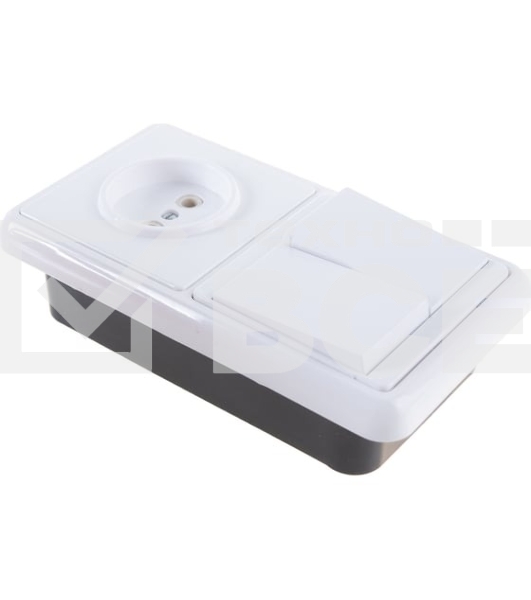 Блок Кунцево Бэлла БКВР-038 (2-кл. выкл. + розетка) 5827