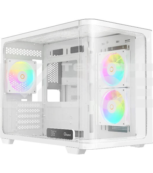Компьютерный корпус Ocypus Iota C50 WH Curve ARGB Digital (Iota-C50-WHD300CD-GL)