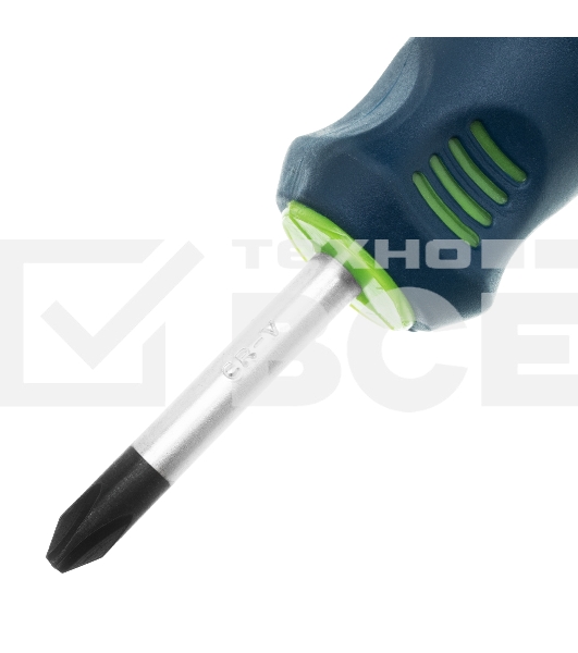 Отвертка Сибртех PH2 х 38 мм, CrV, двухкомпонентная рукоятка