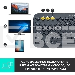 Клавиатура беспроводная Logitech K380 (920-007590) темно-серый (неоригинальная гравировка), фото4