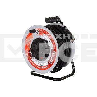 Удлинитель силовой Ресанта СУ-3х2,5КГ-50/3 (61/118/10) 2x1.0 кв.мм 4 розет. 40 м ПВС катушка серый