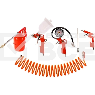 Набор пневмоинструментов Ресанта НПИ-6 компл.:6 предметов 130л/мин красный