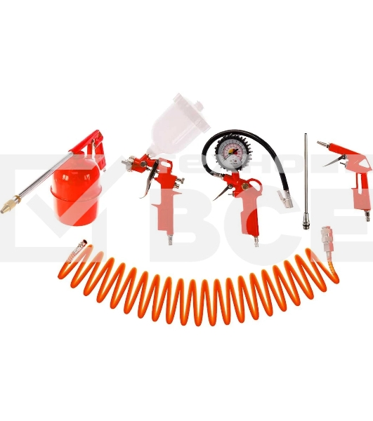 Набор пневмоинструментов Ресанта НПИ-6 компл.:6 предметов 130л/мин красный