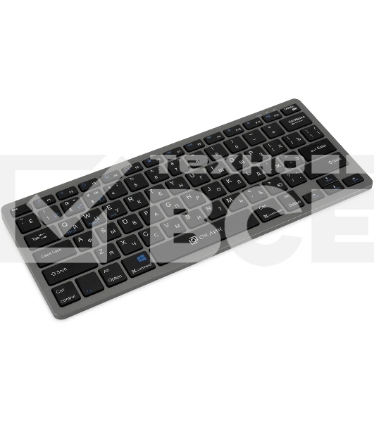 Клавиатура Оклик 835S черный/серый USB беспроводная BT/Radio slim Multimedia (1696467)
