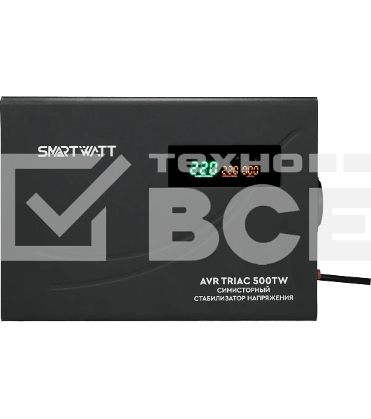 Стабилизатор напряжения Smartwatt AVR Triac 500TW 500ВА черный