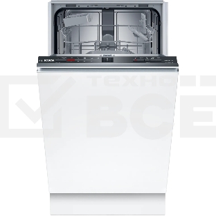 Встраиваемая посудомоечная машина Bosch SPV2IKX54Q, 45 см, 9 комплектов, 5 программ, 2 корзины, электронное управление, дисплей, HygienePlus, VarioSpeed Plus, конденсационная сушка, энергоэффективность А+, уровень шума 48 дБ, цвет белый