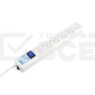 Фильтр-удлинитель  PC PRO, 3м, 6р, бел. 16А, SPL6-16-P-3M