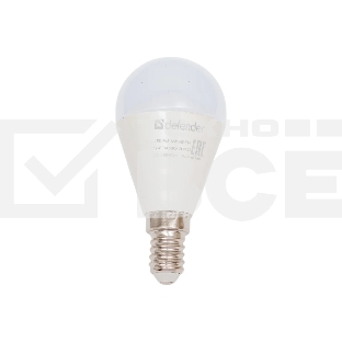 Лампочка светодиодная Defender P45-12W-865-E14 шар, 6500 К, холодный дневной, 1 шт.
