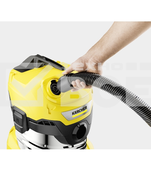 Строительный пылесос Karcher WD 4 S V-20/5/22 (1.628-260.0) желтый, 240/1000 Вт, уборка сухая/сбор воды, пылесборник мешок/контейнер, 20 л