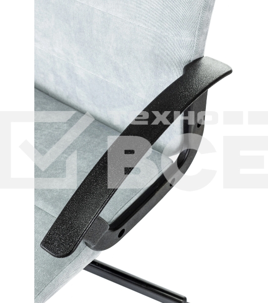 Кресло офисное Бюрократ Triest Fabric серо-голубой Light-28 крестов. металл черный