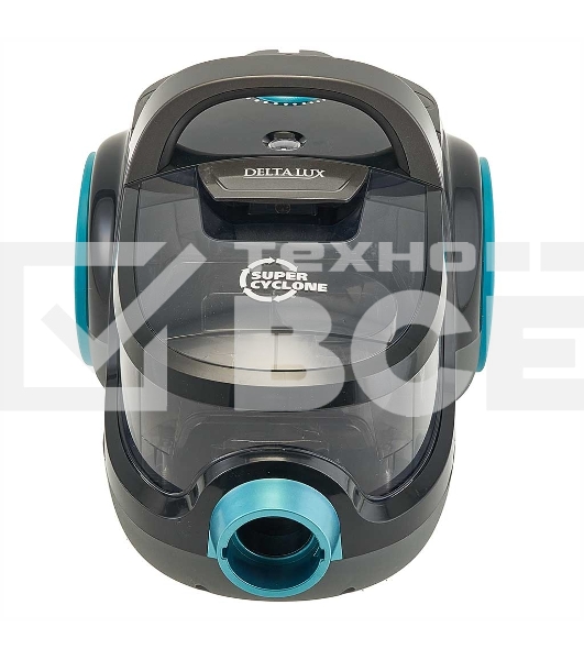 Пылесос Delta LUX DL-0836 черный с бирюзовым