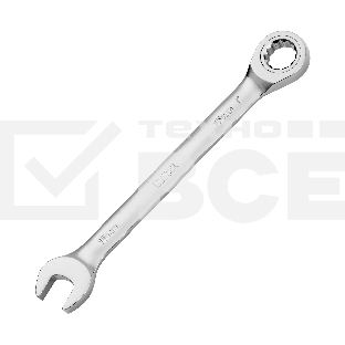 Ключ комбинированный трещоточный Denzel 14709 15 мм, CrV, матовый хром