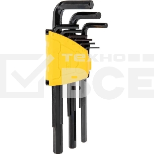 Набор шестигранных ключей Deli DL231209H Материал: CR-V. Спецификация: 1,5,2,2,5,3,4,5,6,8,10мм.