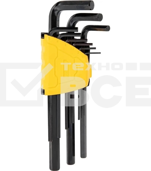 Набор шестигранных ключей Deli DL231209H Материал: CR-V. Спецификация: 1,5,2,2,5,3,4,5,6,8,10мм.