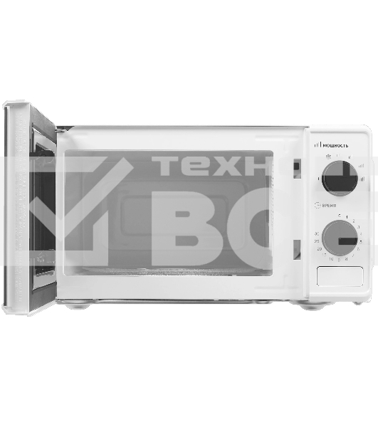 Микроволновая печь Hyundai HYM-M2041 белый, 20 л, 700 Вт, переключатели - поворотный механизм