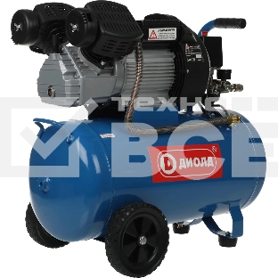 Компрессор поршневой Диолд КМП-2300/50 масляный 369л/мин 50л 2300Вт синий