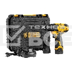 Дрель-шуруповерт Denzel CDQ-12, Аккумуляторная, 12В, 2 АКБ, Кейс, фото 1