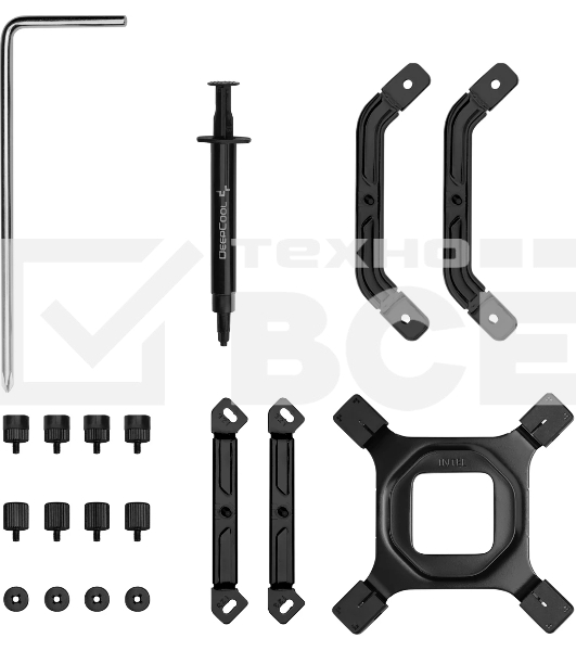 Кулер для процессора DEEPCOOL AK500 G2 DIGITAL NYX LGA1851/1700/1200/115X/AM5/AM4 (9шт/кор, TDP 240W, PWM, Fan 120мм, 5 тепл. Трубок, Copper Base, черный) RET (R-AK500G2-BKNNMN-GJD-1)